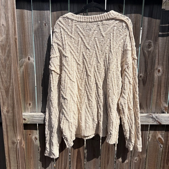 Free People Women's Isla Cable Knit Sweater - Picture 3 of 4
